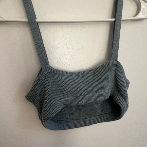 Bralette and sweater combo, cute blue cropped combo - Picture 3 of 5